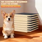 TNELTUEB 2 Pack Upgraded Dog Ramps for Stairs, Adjustable Stair ramp for Dogs,Portable Dog Stairs with Mat for Small Dogs and Cats, Non-Slip Pet Steps for Elderly or Injured Pets
