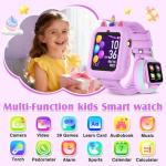 Melontti Smart Watch for Kids with 39 Games,Camera,Video,Music Player,Recorder,Alarm,Pedometer,Flashlight,Stopwatch,HD Touch Screen,Borthday Gift Toy for Girls Ages 3-12(Purple)
