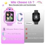 Melontti Smart Watch for Kids with 39 Games,Camera,Video,Music Player,Recorder,Alarm,Pedometer,Flashlight,Stopwatch,HD Touch Screen,Borthday Gift Toy for Girls Ages 3-12(Purple)