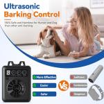 Anti Barking Device for Dogs, 50FT Rechargeable Ultrasonic Dog Bark Control Devices with 4 Modes Stop Neighbors Dogs Barking Waterproof Bark Deterrent Box, Dog Barking Silencer Safe for Outdoor Indoor