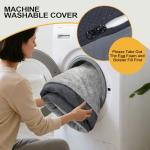 Orthopedic Dog Bed for Medium Dogs - Gel Memory Foam Pet Bed with Waterproof & Washable Cover, Contoured Bolster Design for Dogs & Cats (Grey, 30.0" L x 20.0" W x 6.3" Th)