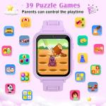 Melontti Smart Watch for Kids with 39 Games,Camera,Video,Music Player,Recorder,Alarm,Pedometer,Flashlight,Stopwatch,HD Touch Screen,Borthday Gift Toy for Girls Ages 3-12(Purple)