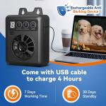Anti Barking Device for Dogs, 50FT Rechargeable Ultrasonic Dog Bark Control Devices with 4 Modes Stop Neighbors Dogs Barking Waterproof Bark Deterrent Box, Dog Barking Silencer Safe for Outdoor Indoor