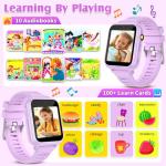 Melontti Smart Watch for Kids with 39 Games,Camera,Video,Music Player,Recorder,Alarm,Pedometer,Flashlight,Stopwatch,HD Touch Screen,Borthday Gift Toy for Girls Ages 3-12(Purple)