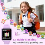 Melontti Smart Watch for Kids with 39 Games,Camera,Video,Music Player,Recorder,Alarm,Pedometer,Flashlight,Stopwatch,HD Touch Screen,Borthday Gift Toy for Girls Ages 3-12(Purple)