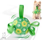 Qraxond Interactive Dog Toys Dog Soccer Ball to Keep Them Busy,Durable Automatic Moving Jumping Dog Balls with Straps for Small/Medium/Large Dogs, USB Rechargeable,Not for Aggressive Chewers