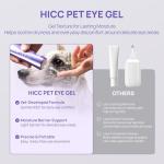 HICC PET Dog Eye Gel, Vet-Trusted Dog Eye Gel Drops, Pet Eye Cleanser Wash, Moisturizes & Refreshes Dry Eyes, Gentle Daily Pet Eye Care Alternative for Dogs, Cats, Horses. 2 fl oz