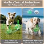 Qraxond Interactive Dog Toys Dog Soccer Ball to Keep Them Busy,Durable Automatic Moving Jumping Dog Balls with Straps for Small/Medium/Large Dogs, USB Rechargeable,Not for Aggressive Chewers