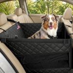 YoGi Prime Half Hammock Dog Seat Cover for Back Seat - Waterproof Half Backseat Dog Cover, Space Saving Split Seat Design, Universal Fit & Heavy Duty Pet Restraint