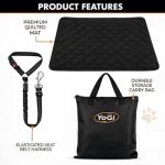 YoGi Prime Half Hammock Dog Seat Cover for Back Seat - Waterproof Half Backseat Dog Cover, Space Saving Split Seat Design, Universal Fit & Heavy Duty Pet Restraint