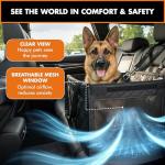 YoGi Prime Half Hammock Dog Seat Cover for Back Seat - Waterproof Half Backseat Dog Cover, Space Saving Split Seat Design, Universal Fit & Heavy Duty Pet Restraint