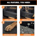 YoGi Prime Half Hammock Dog Seat Cover for Back Seat - Waterproof Half Backseat Dog Cover, Space Saving Split Seat Design, Universal Fit & Heavy Duty Pet Restraint