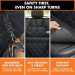 YoGi Prime Half Hammock Dog Seat Cover for Back Seat - Waterproof Half Backseat Dog Cover, Space Saving Split Seat Design, Universal Fit & Heavy Duty Pet Restraint