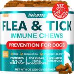 Flea and Tick Prevention for Dogs - No Harsh Chemicals - Natural Answer to Collars, Drops, Sprays - Dog Flea and Tick Treatment - Oral Chewables with Neem, Coconut, Salmon Oil - 120 Soft Duck Chews