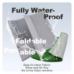 HQ4US 4LEGS Dog Grass Pad with Tray Foldable Dog Litter Box High Walls, Odor Free Artificial Grass for Dogs Potty, Pee Pad Holder, Seamless, No Assembly, Waterproof, Easy Clean, Portable for Travel