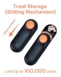 Clink Design Dog Training Clicker and Clicker Dog Trainer with Built in Treat Storage, Compact Dog Clicker for Puppy Training or Cat Clicker, 2.36 oz, Black