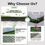 HQ4US 4LEGS Dog Grass Pad with Tray Foldable Dog Litter Box High Walls, Odor Free Artificial Grass for Dogs Potty, Pee Pad Holder, Seamless, No Assembly, Waterproof, Easy Clean, Portable for Travel