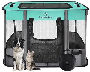 Foldable Dog Playpen with Carrying Case