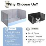 HQ4US 4LEGS Dog Grass Pad with Tray Foldable Dog Litter Box High Walls, Odor Free Artificial Grass for Dogs Potty, Pee Pad Holder, Seamless, No Assembly, Waterproof, Easy Clean, Portable for Travel