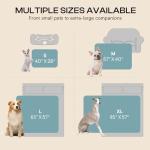 Luciphia Waterproof Pet Blanket for Medium Large Dogs Washable Fluffy Thick Jacquard Shag Fleece Warm Sherpa 3D Textured Flower Print for Cats Puppy Couch Protection (Blue,57x40 inches)