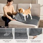 Bedsure Waterproof Couch Cover for Dogs Washable - Waterproof Blanket for Large Dogs Couch Sofa Bed Cozy, Lightweight Furniture Protector for Pet Cat Quick Drying, Ash Grey, 52x82IN