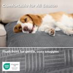 Bedsure Waterproof Couch Cover for Dogs Washable - Waterproof Blanket for Large Dogs Couch Sofa Bed Cozy, Lightweight Furniture Protector for Pet Cat Quick Drying, Ash Grey, 52x82IN