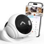 Honey Tour 1080P Pet Camera Robot: Indoor Movable Home Security Camera with App Control, Night Vision, 2-Way Talk, Motion Detection, SD Card Storage, Smart Pet Cam for Cat/Dog/Baby/Elderly Monitor