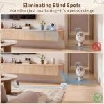 Honey Tour 1080P Pet Camera Robot: Indoor Movable Home Security Camera with App Control, Night Vision, 2-Way Talk, Motion Detection, SD Card Storage, Smart Pet Cam for Cat/Dog/Baby/Elderly Monitor