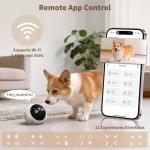 Honey Tour 1080P Pet Camera Robot: Indoor Movable Home Security Camera with App Control, Night Vision, 2-Way Talk, Motion Detection, SD Card Storage, Smart Pet Cam for Cat/Dog/Baby/Elderly Monitor