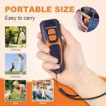 Honey Paws Dog Bark Deterrent Devices, Ultrasonic Anti Barking Device for Dogs, Up to 50FT Long Range Rechargeable Bark Control Safe for Dogs & Human Portable Indoor Outdoor (B0GTY9VT33, Black)