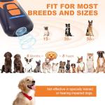 Honey Paws Dog Bark Deterrent Devices, Ultrasonic Anti Barking Device for Dogs, Up to 50FT Long Range Rechargeable Bark Control Safe for Dogs & Human Portable Indoor Outdoor (B0GTY9VT33, Black)