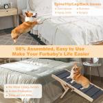 Large Dog Pet Ramp Stairs for Bed Couch Car Truck SUV,Dog Pet Ramp for Small Large Dogs Pets to Get on High Bed Truck Couch Sofa