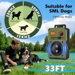 DJNFGQ Anti Barking Device for Dogs, Rechargeable Ultrasonic Dog Control Devices, Auto Bark Deterrent Devices with 3 Modes,33FT Silencer Sonic Barking Deterrent Indoor/Outdoor Safe for Dog & People