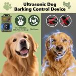 DJNFGQ Anti Barking Device for Dogs, Rechargeable Ultrasonic Dog Control Devices, Auto Bark Deterrent Devices with 3 Modes,33FT Silencer Sonic Barking Deterrent Indoor/Outdoor Safe for Dog & People