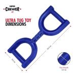 SuperChewer Tough Tug Pull Toy | Lifetime Replacement | Strong Natural Rubber | Interactive Tug-of-War Toy for Dogs | Ultra Durable Chew Toys for Aggressive Chewers | For Medium & Large Breeds
