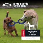 SuperChewer Tough Tug Pull Toy | Lifetime Replacement | Strong Natural Rubber | Interactive Tug-of-War Toy for Dogs | Ultra Durable Chew Toys for Aggressive Chewers | For Medium & Large Breeds