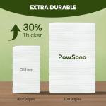 Hypoallergenic Pet Wipes for Dogs & Cats – Quick Clean & Deodorize Paws, Butt, Eyes, Ears, Face & Fur | Daily Grooming After Walks and Between Baths | Extra Large & Thick | Coconut Scented, 400 Count