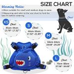 IDOMIK Dog Backpack Harness, No-Pull Dog Backpack with D-Ring for Small Medium Dogs, Cute Self Carrier Backpack for Dogs to Wear, Adjustable Dog Harness Backpack for Traveling Camping Hiking,Shark,XS
