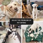 ToLanbbt Dog Tug Toy, Dog Bite Jute Pillow Pull Toy with 2 Strong Handles, Perfect for Tug of War, Puppy Training Interactive Play, Bite Training Toys for Medium to Large Dogs (Pink Yellow)