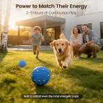 Invengo Interactive Dog Ball, Automatic Rolling Dog Toys with 3 Play Modes, E-TPU Material Dog Balls, IP65 Waterproof Interactive Dog Toys for Medium Dogs(Blue)
