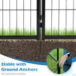 FDW Dog Playpen Dog Pen Dog Kennel 8 Panel 24 Inch Hight Indoor Outdoor Folding Metal Portable Puppy Exercise Pen Heavy Duty Dog Fence for Yard Camping,Black