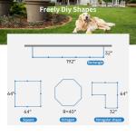 FDW Dog Playpen Dog Pen Dog Kennel 8 Panel 24 Inch Hight Indoor Outdoor Folding Metal Portable Puppy Exercise Pen Heavy Duty Dog Fence for Yard Camping,Black