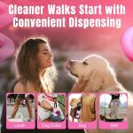 PET N PET Poop Bags for Dogs, 288 Count Lavender Scented Dog Waste Bags with Leash Dispenser, USDA Certified 38% Plant Based & 62% PE Dogs Waste Bag