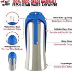 PupFlask Large Dog Water Bottle | 27 or 40 OZ Stainless Steel | Convenient Dog Drink Dispenser | Puppy Travel Water Bowl | Portable Pet Hydration Bottle | Leak Proof | Perfect Size For All Breeds