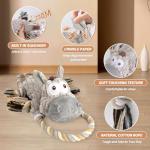 Drmstow Large Squeaky Dog Toys for Aggressive Chewers,Interactive Tug of War Puppy Toys with Pull Rope,Tough Plush Pet Dog Chew Toys for Small, Medium and Big Dogs