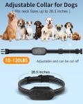 Dog Shock Collar with Remote Control for Dogs 10–120lbs, IPX7 Waterproof Dog Training Collar with Security Lock, 4 Safe Training Modes, Rechargeable Long Battery Life for Small Medium Large Dogs Gry