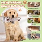 Drmstow Large Squeaky Dog Toys for Aggressive Chewers,Interactive Tug of War Puppy Toys with Pull Rope,Tough Plush Pet Dog Chew Toys for Small, Medium and Big Dogs