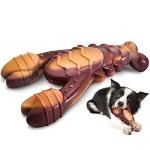 NEZIN Dog Chew Toys, Indestructible Dog Toys for Aggressive Chewers, Tough Dog Toys, Durable Dog Chew Toys for Large Medium Breed, Interactive Dog Toys with Real Beef Flavor (Lobster)