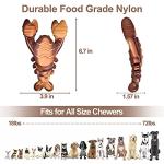 NEZIN Dog Chew Toys, Indestructible Dog Toys for Aggressive Chewers, Tough Dog Toys, Durable Dog Chew Toys for Large Medium Breed, Interactive Dog Toys with Real Beef Flavor (Lobster)