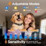 Dog Bark Collar for Small Medium Large Dogs 10-100lbs, Automatic Bark Device with Anti-False Trigger & Bark Count Tracking, 4 Training Modes and 8 Sensitivity to Effectively Stop Barking, Black